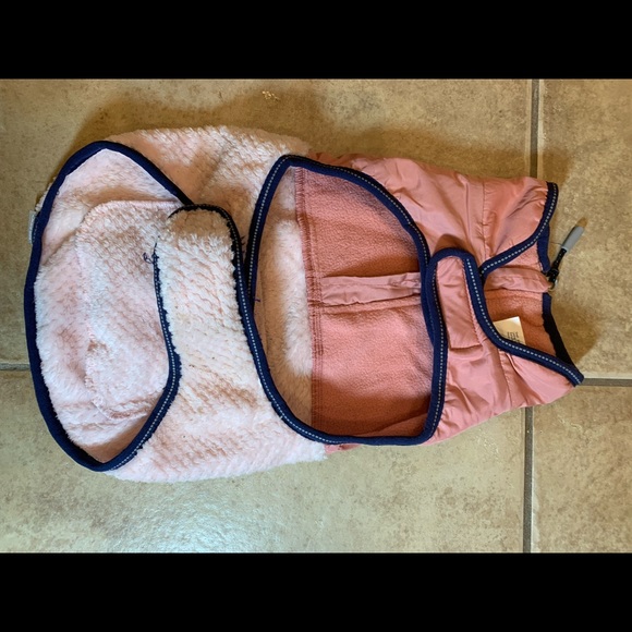 Top Paw 2 toned pink fleece dog jacket S: Small - Picture 3 of 5